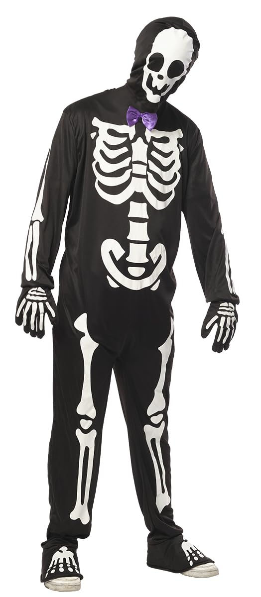rubie-s-deluxe-skelett-kost-m-herren-glow-jumpsuit-handschuhe image 1