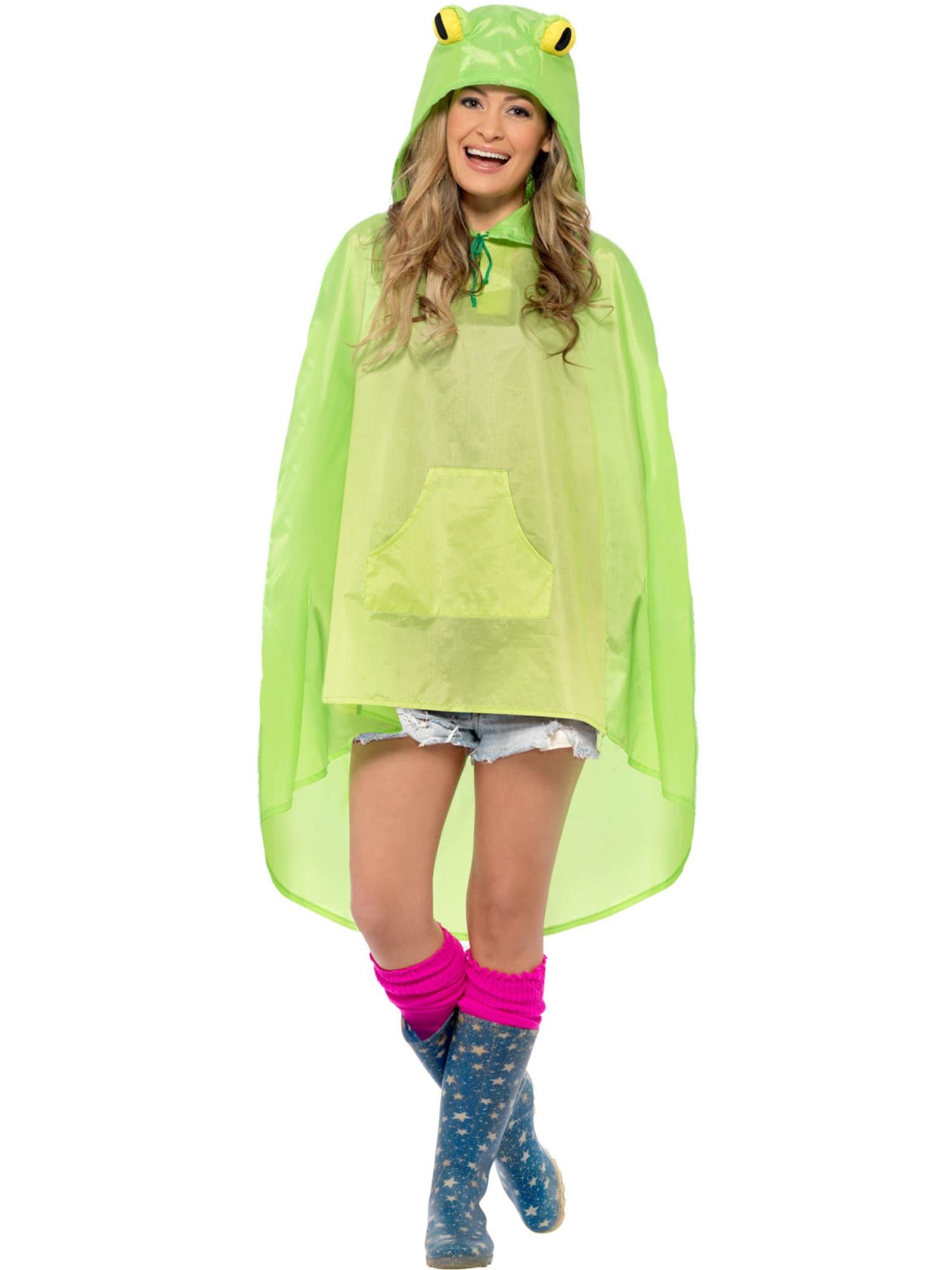 smiffys-fever-frosch-party-poncho-gr-n-einheitsgr-e image 1