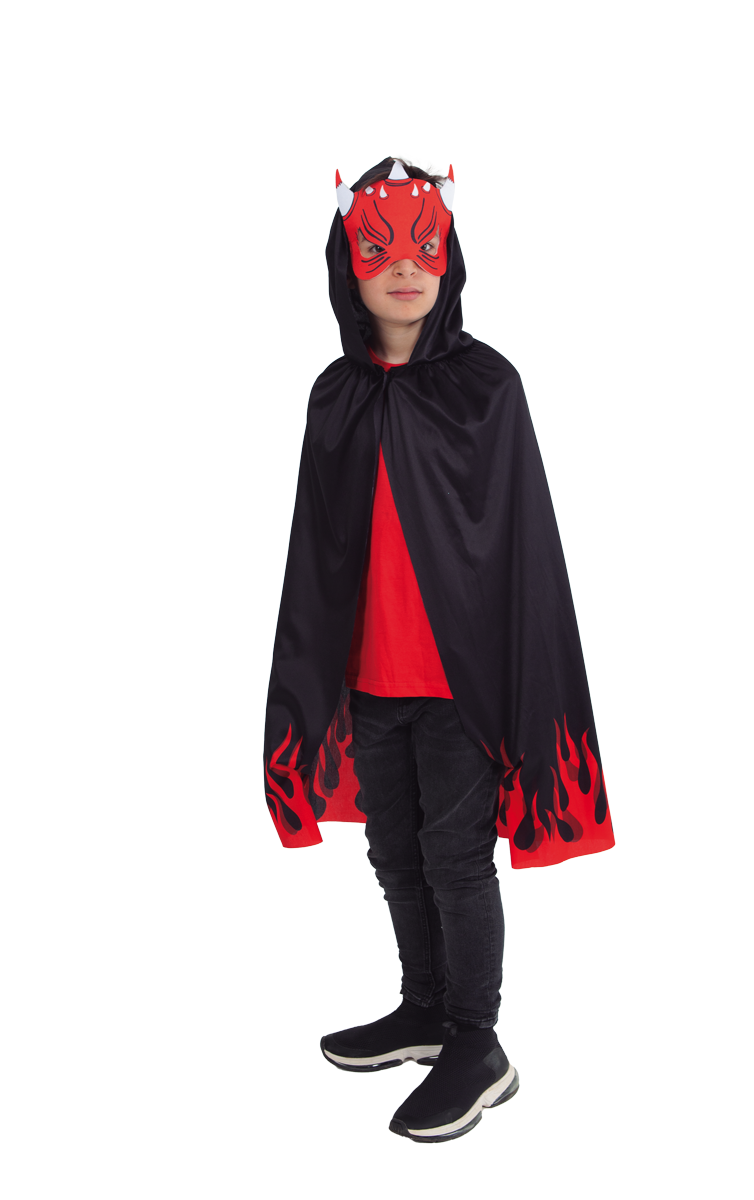 rubies-diablito-super-cape-maske-teufel-kost-m-kinder-3-8-jahre image 1