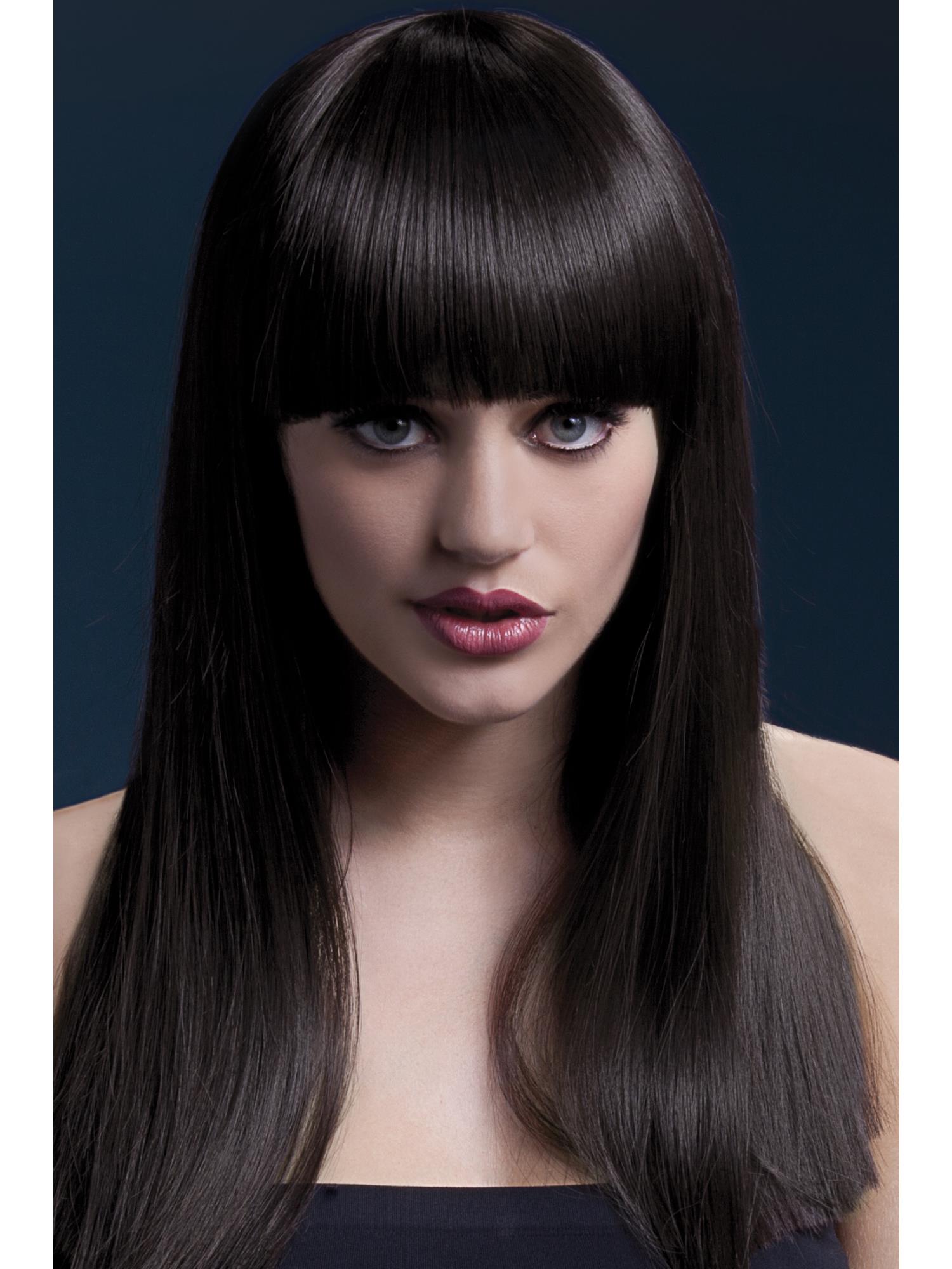 smiffys-fever-alexia-per-cke-schwarz-lang-glatt-mit-pony image 3