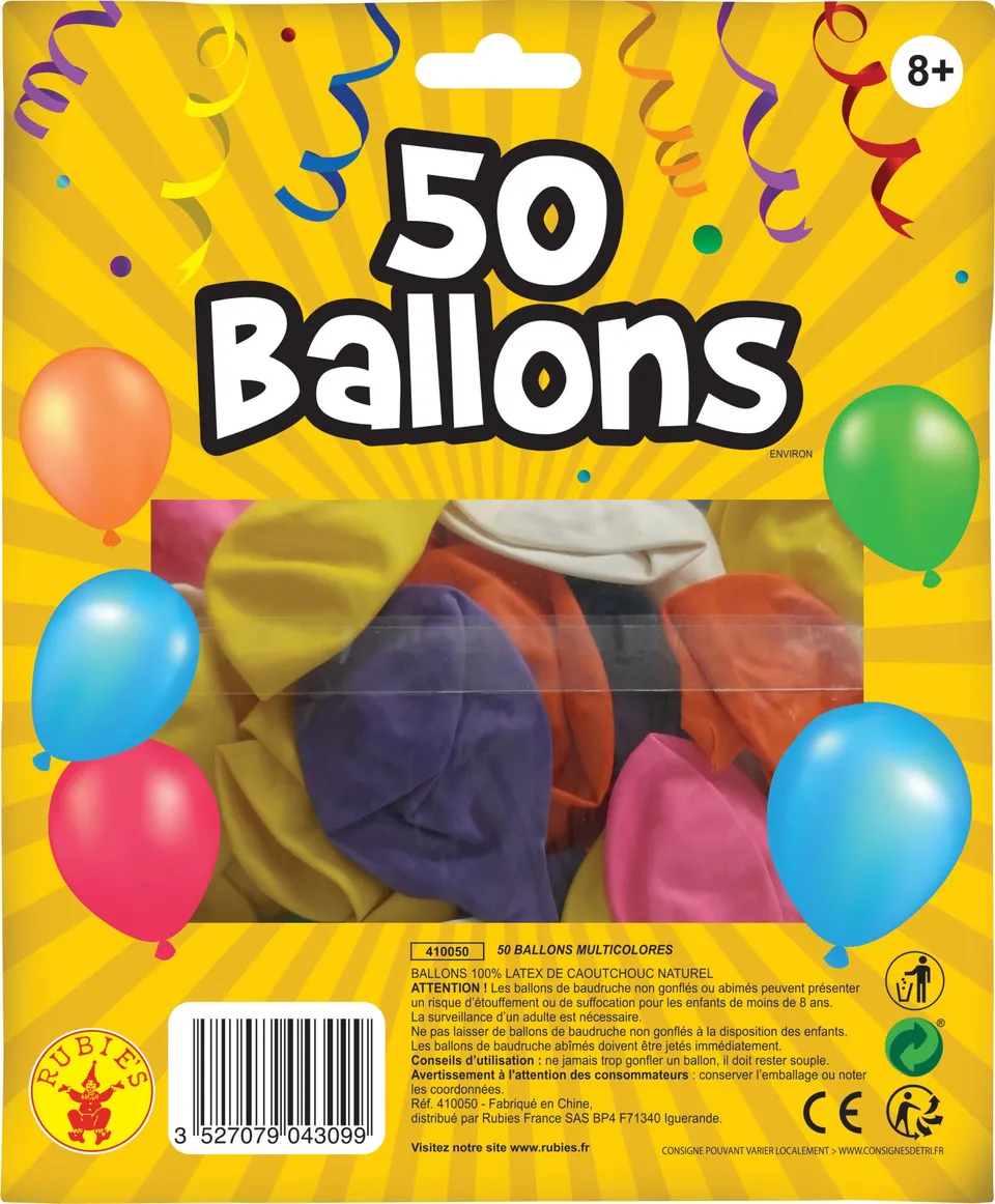 rubies-luftballons-bunt-50-st-ck-party-set image 1