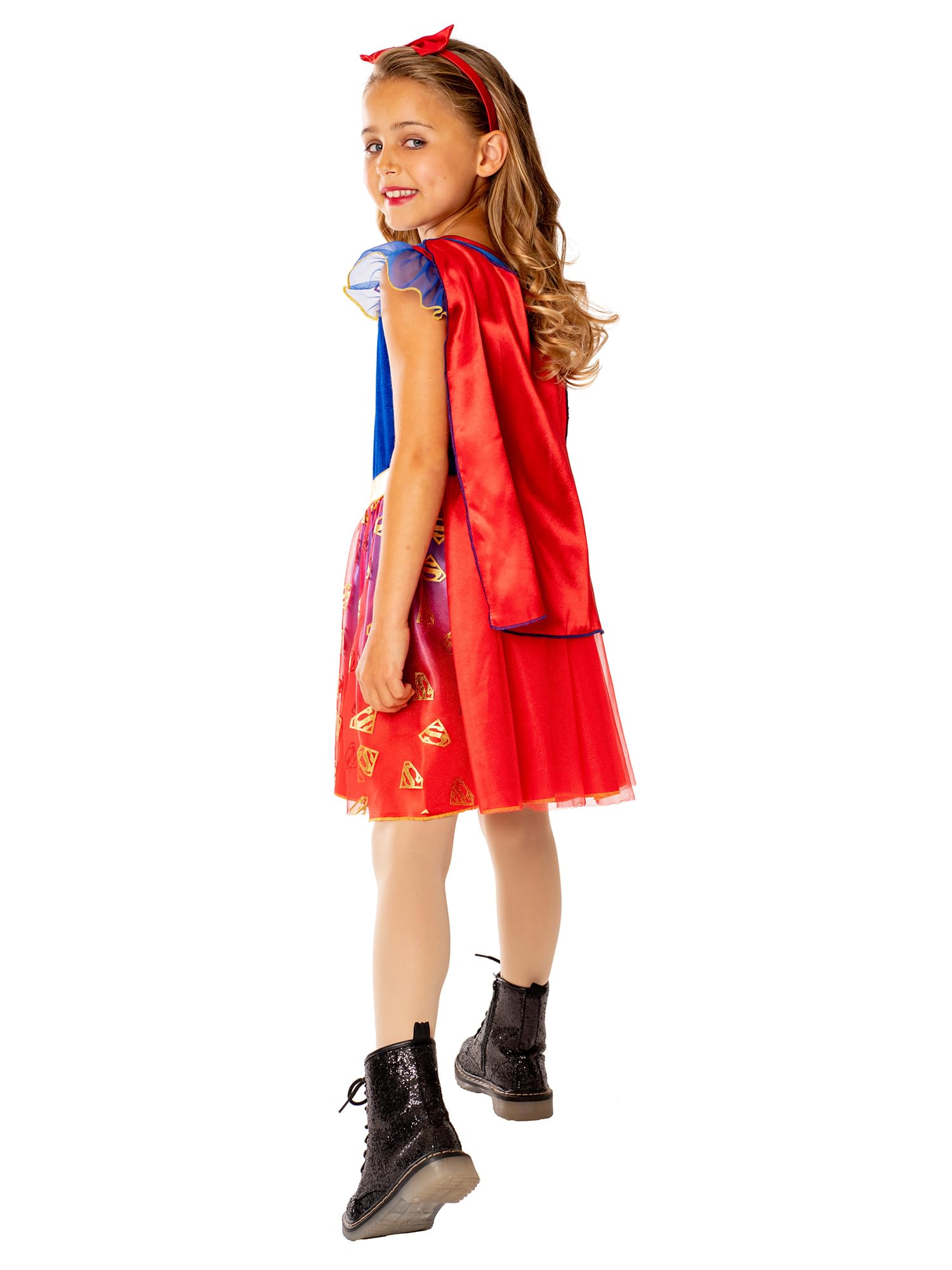 rubie-s-deluxe-supergirl-kinderkost-m-9-10-jahre-mit-cape image 2