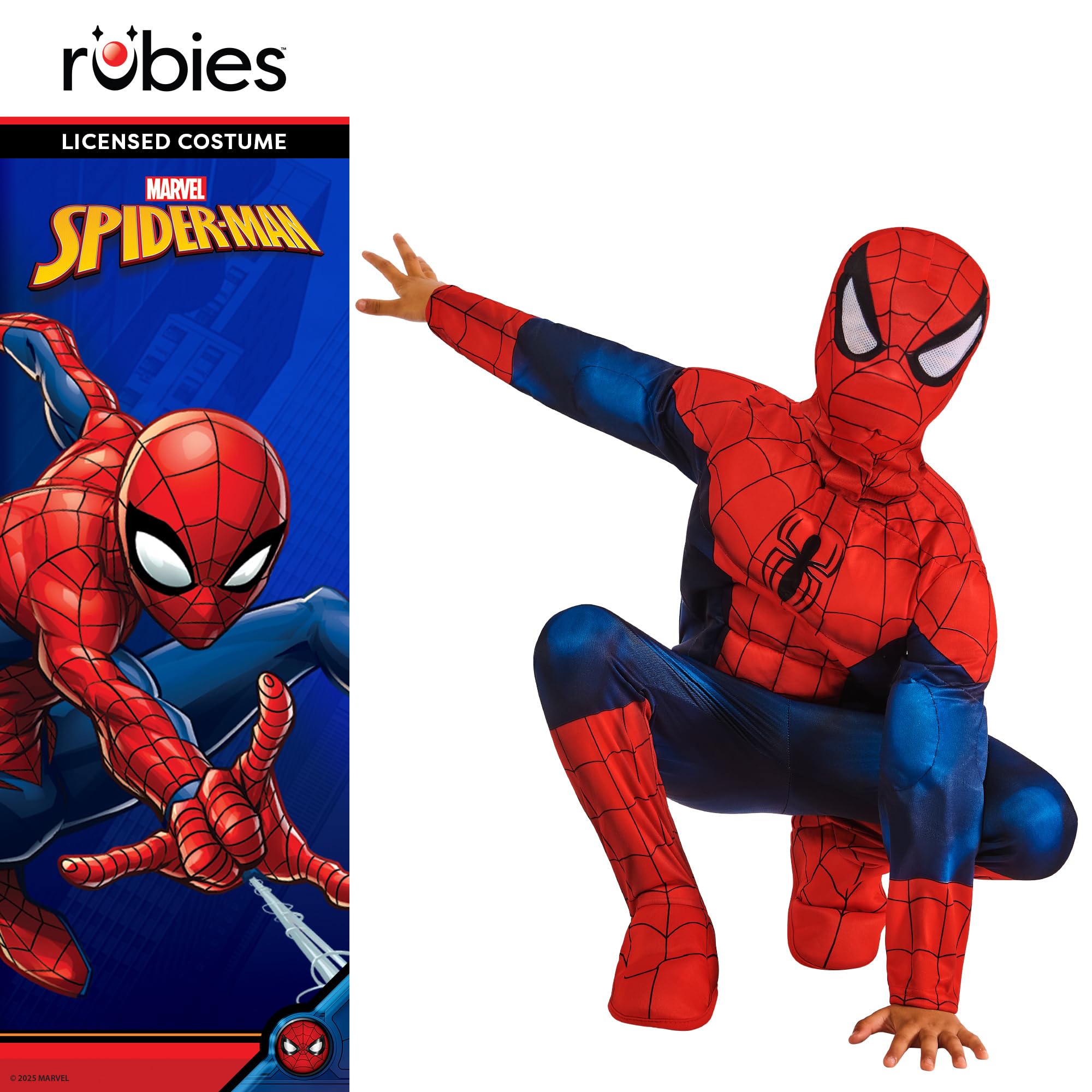 rubie-s-deluxe-spider-man-kost-m-kinder-7-8-jahre-muskeln image 6