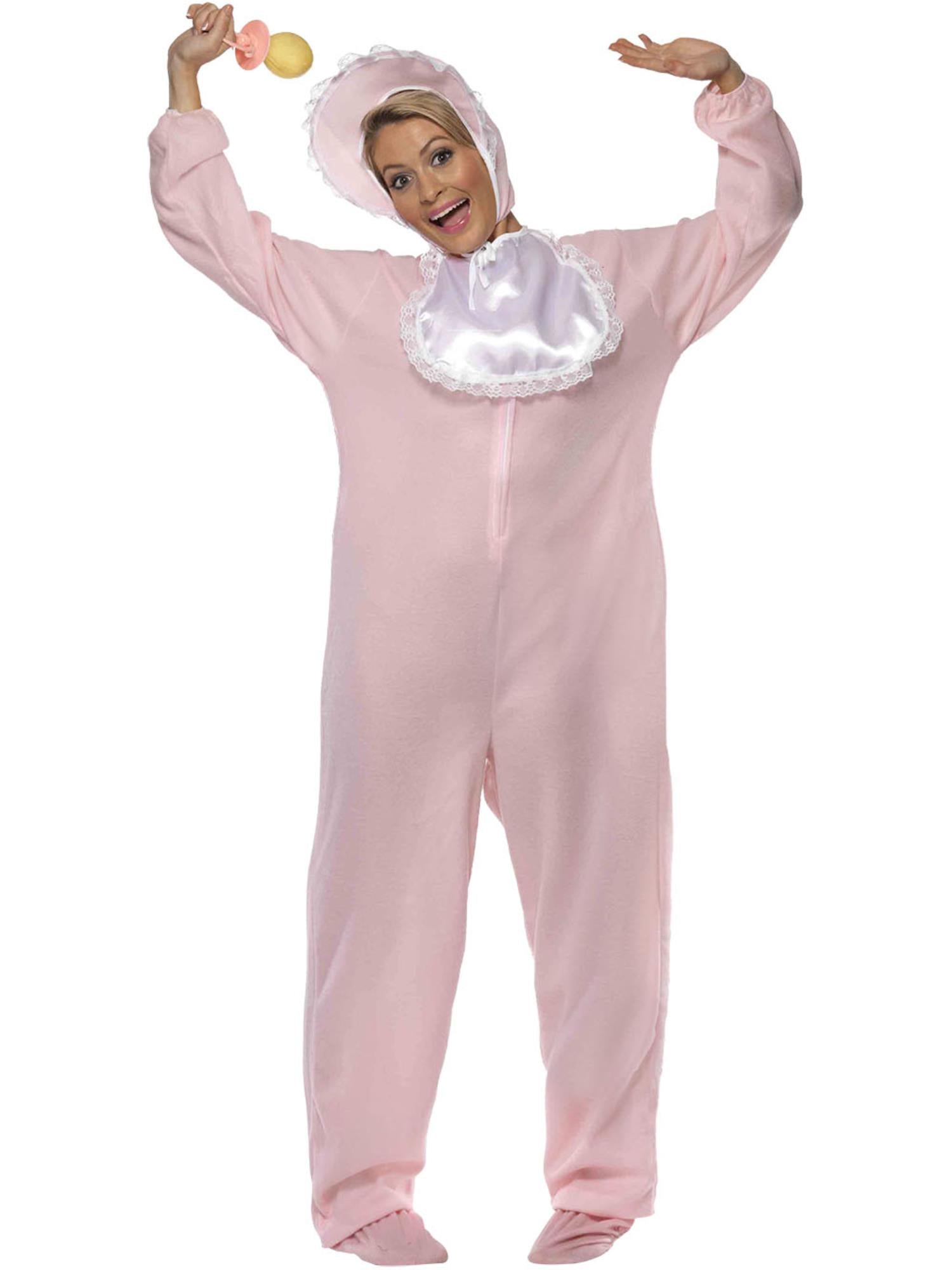 smiffys-fever-baby-romper-kost-m-damen-rosa-3-teilig image 4