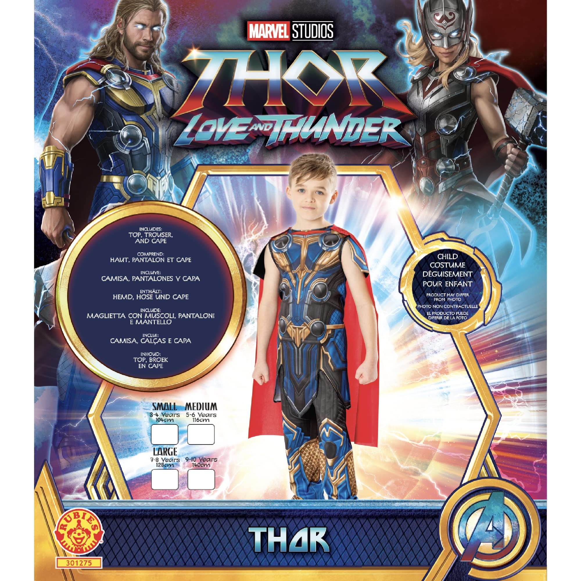 rubie-s-deluxe-marvel-thor-kinderkost-m-7-8-jahre image 5