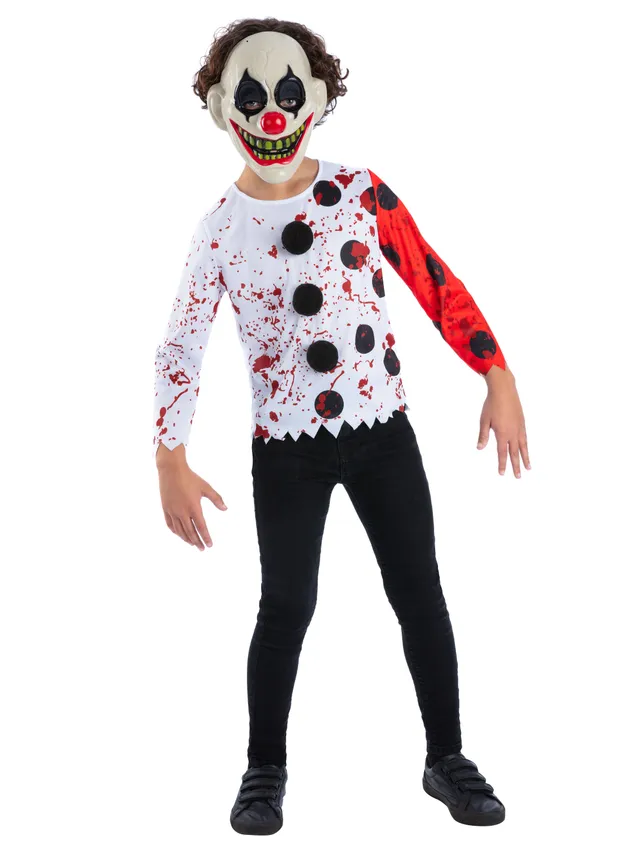 rubies-horror-clown-kost-m-kinder-set-top-maske-halloween image 1