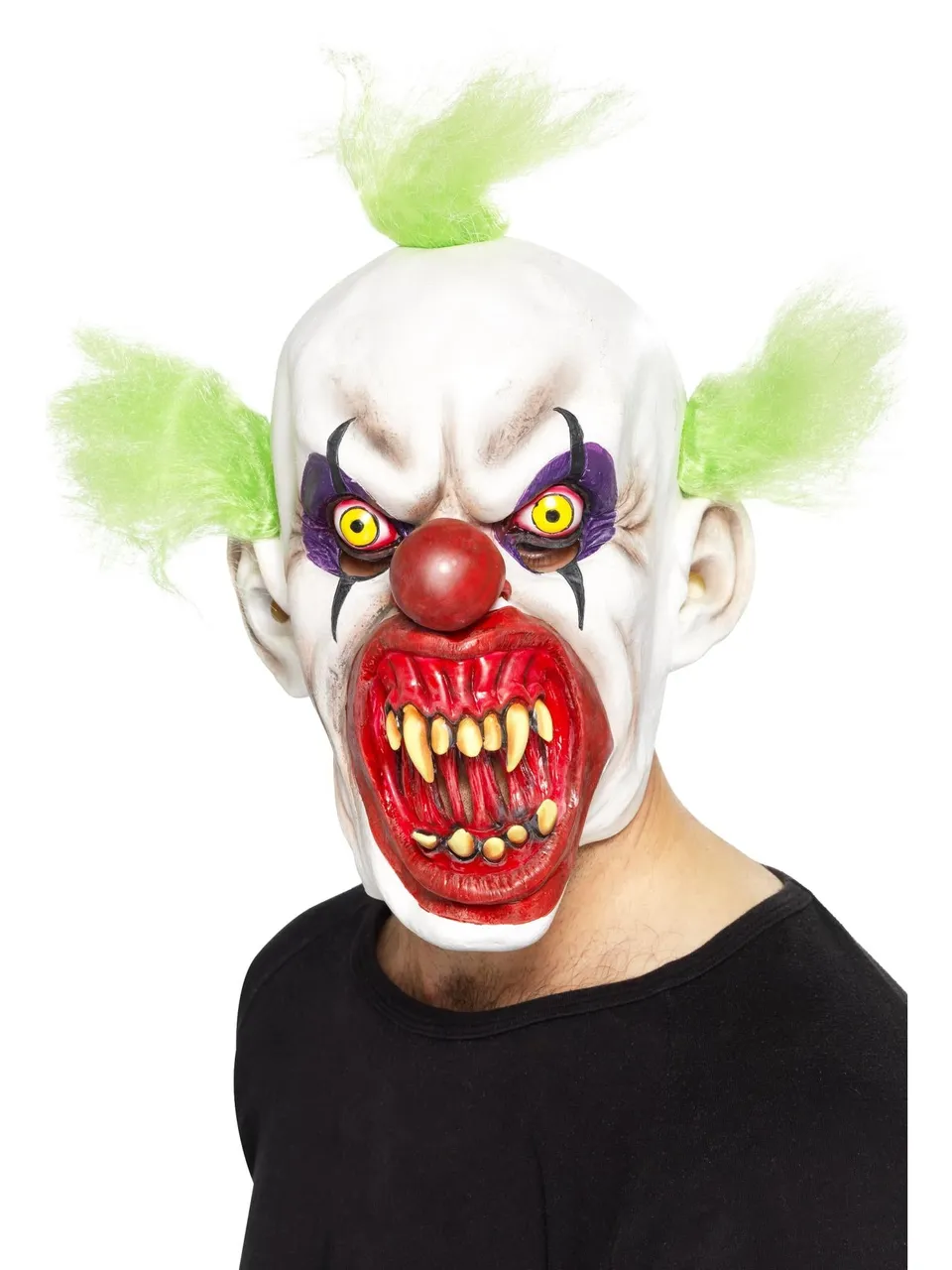 smiffys-fever-sinister-clown-maske-herren-wei-latex-einheitsgr-e image 1