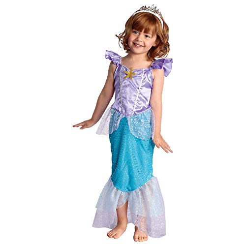 boland-meerjungfrau-kinder-kost-m-kleid-tiara-104-110-pailletten image 4