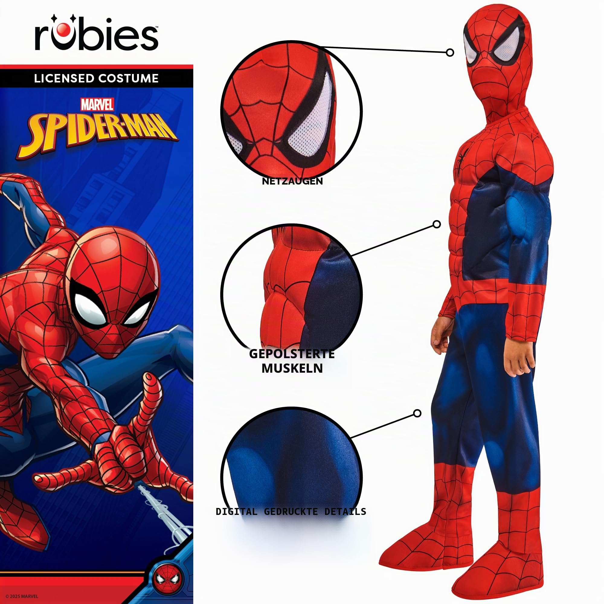 rubie-s-deluxe-spider-man-kost-m-kinder-7-8-jahre-muskeln image 4