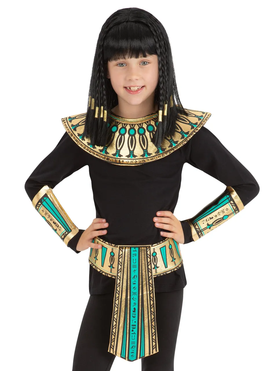 smiffys-fever-gypten-kost-m-set-kinder-gold-kragen image 1