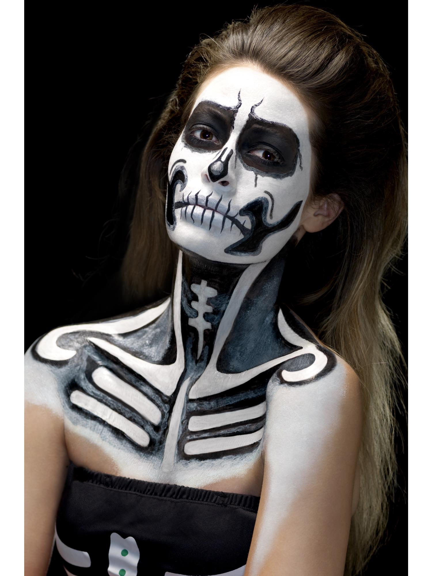 smiffys-makeup-fx-skeleton-liquid-latex-kit-schwarz-wei-schwamm image 6