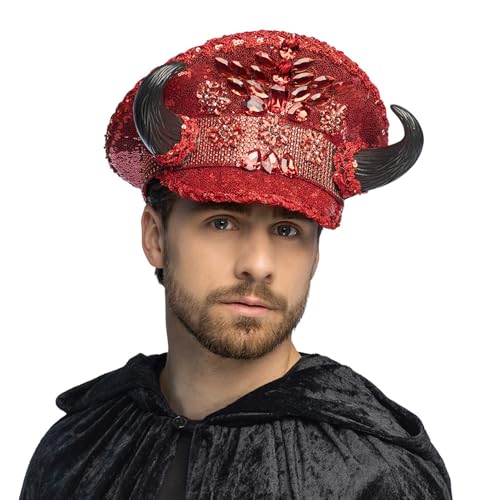 boland-headwear-teufel-m-tze-pailletten-rot-mit-h-rnern image 7