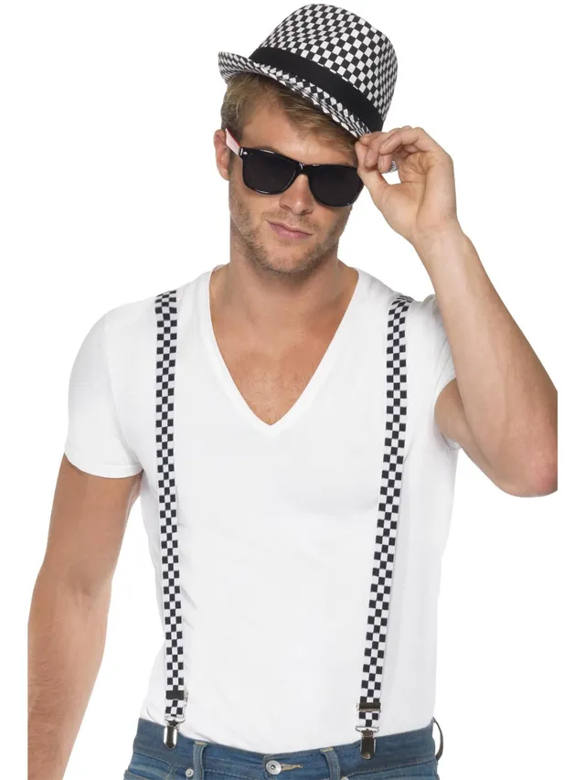smiffys-fever-ska-kost-m-set-schwarz-weiss-mit-hut-herren image 1