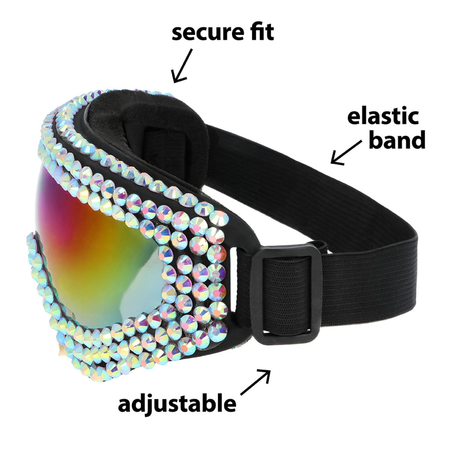 boland-la-folie-party-skibrille-schwarz-mit-strass image 5