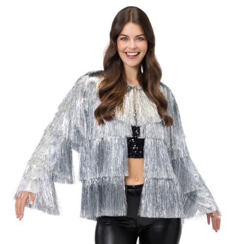 boland-flare-partyjacke-silber-mit-fransen-gr-e-m-l image 8