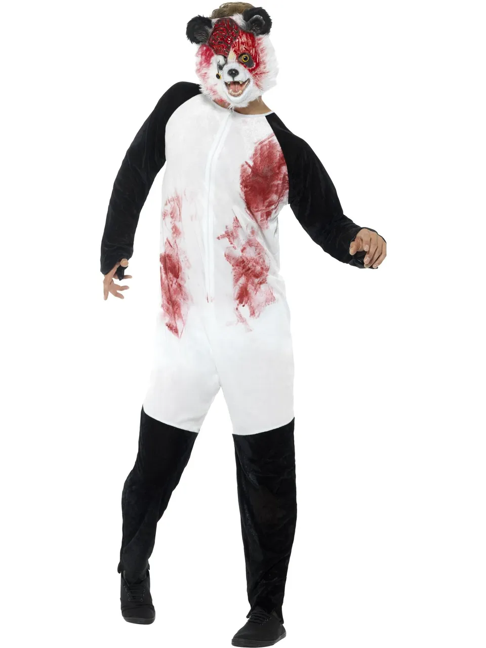 smiffys-fever-zombie-panda-kost-m-schwarz-wei-gr-l image 1