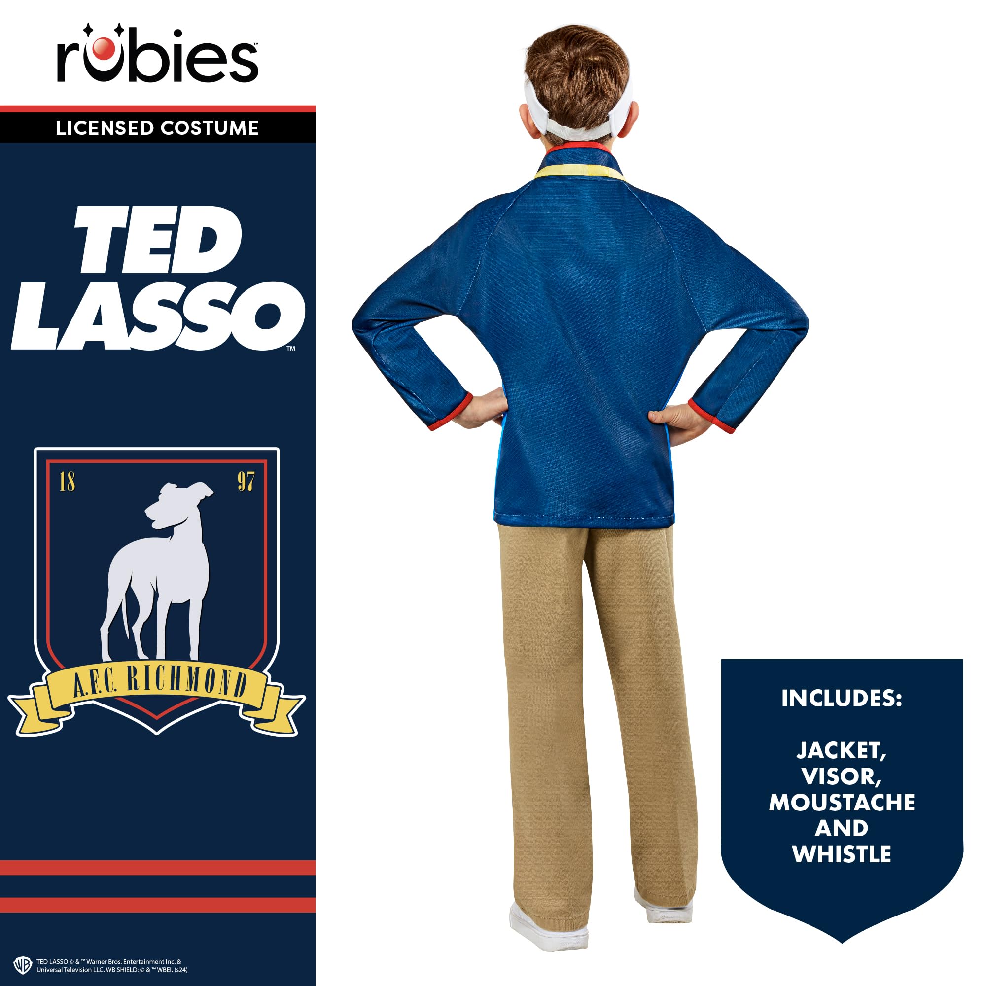 rubie-s-deluxe-ted-lasso-kinderkost-m-9-10-jahre-set-trainer image 2