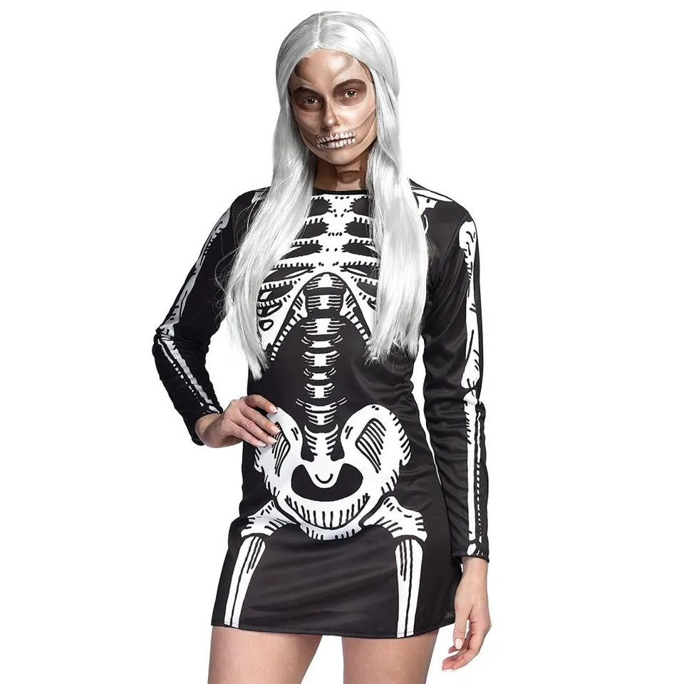 boland-skeleton-babe-kost-m-damen-m-skelett-kleid image 1
