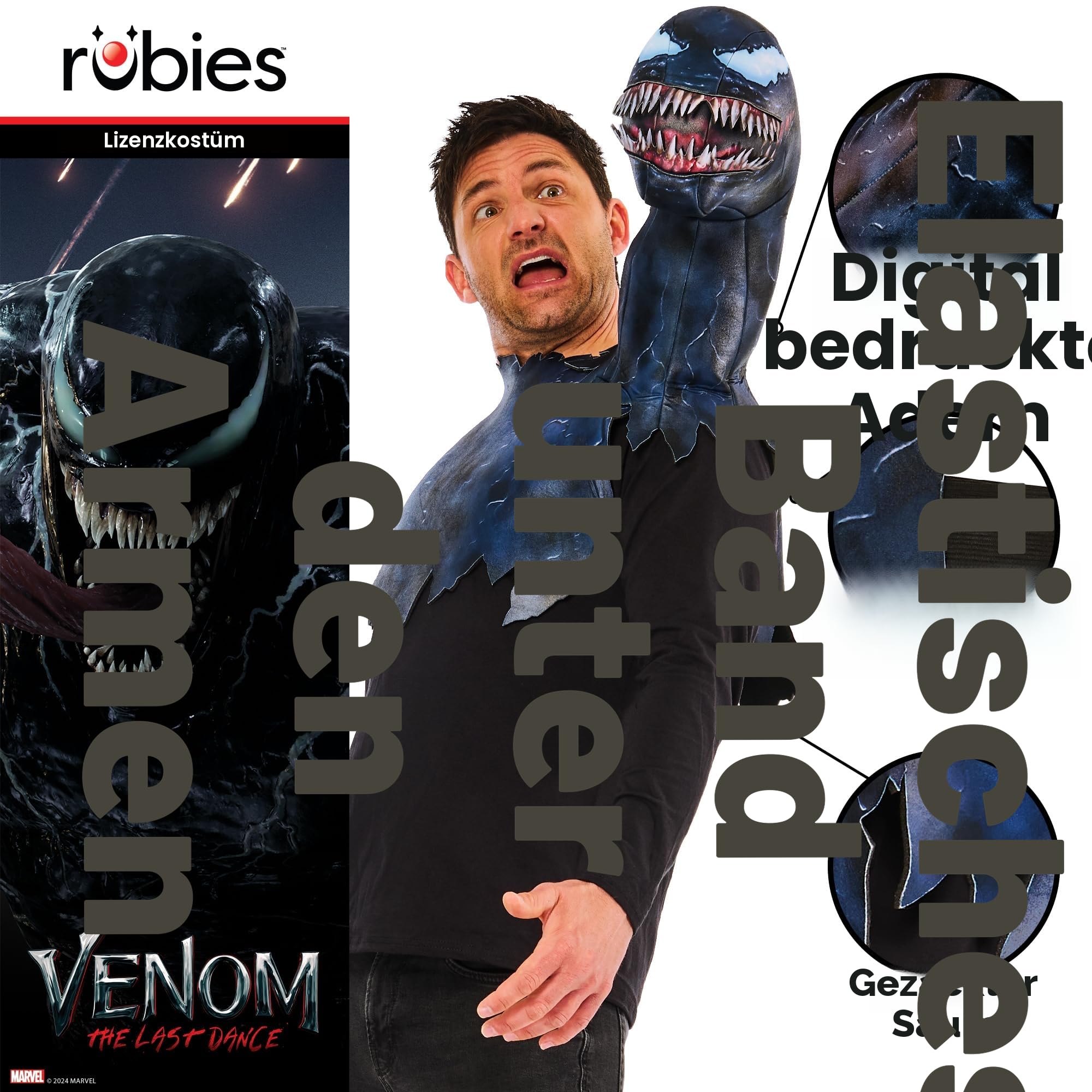 rubie-s-deluxe-venom-symbiote-herrenkost-m-one-size-marvel image 4