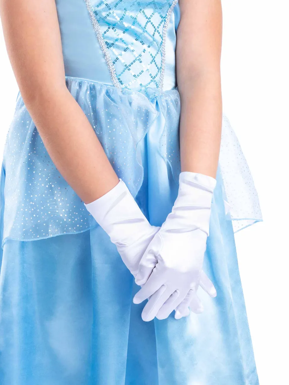 smiffys-fever-prinzessin-handschuhe-wei-satin-kinder image 1