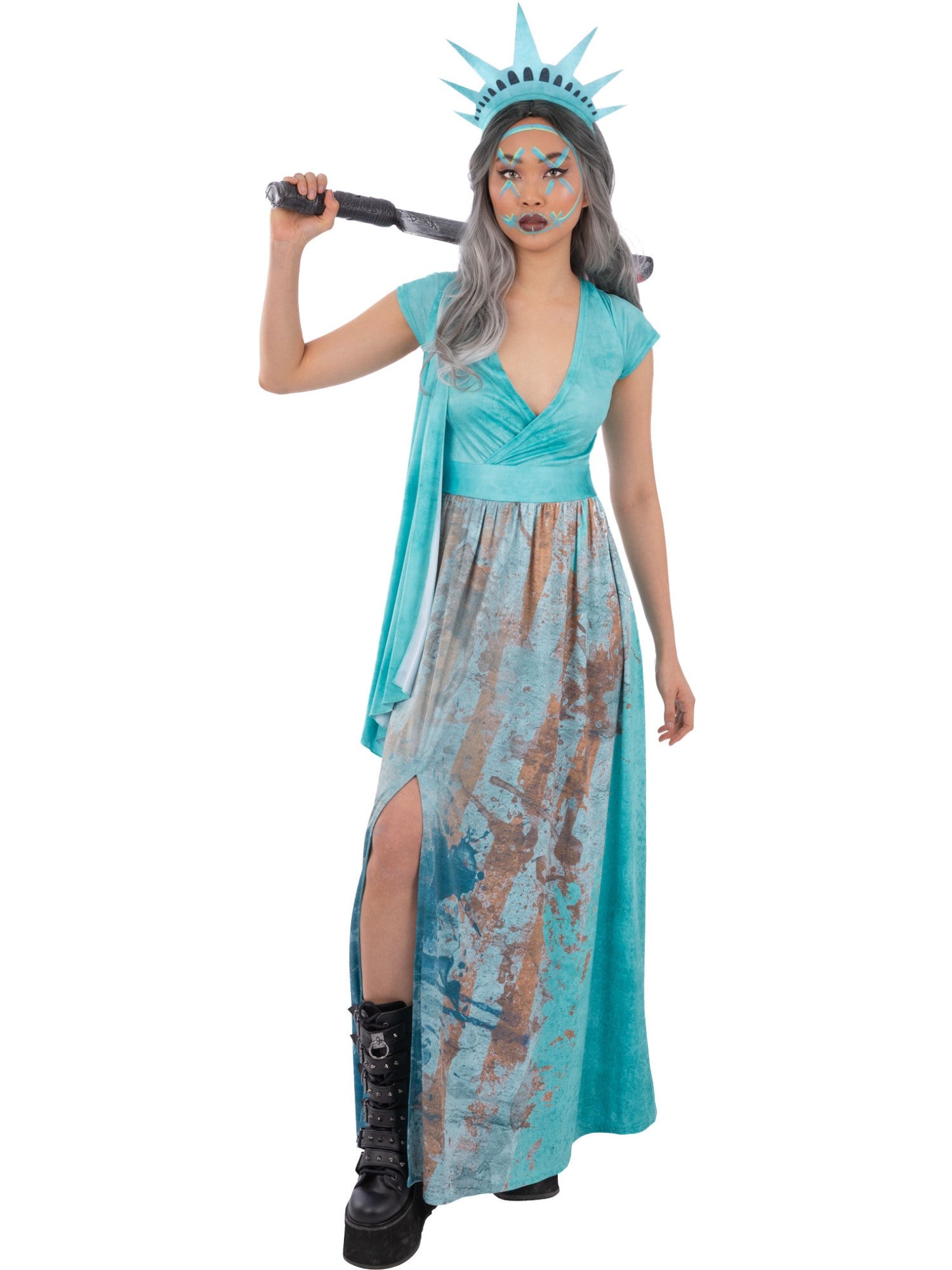 smiffys-fever-lady-liberty-kost-m-kleid-m-freiheitsstatue image 4