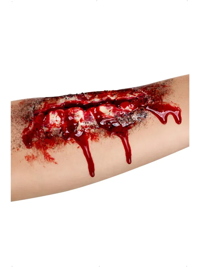 smiffys-makeup-fx-offene-wunde-latex-narbe-mit-kleber image 1