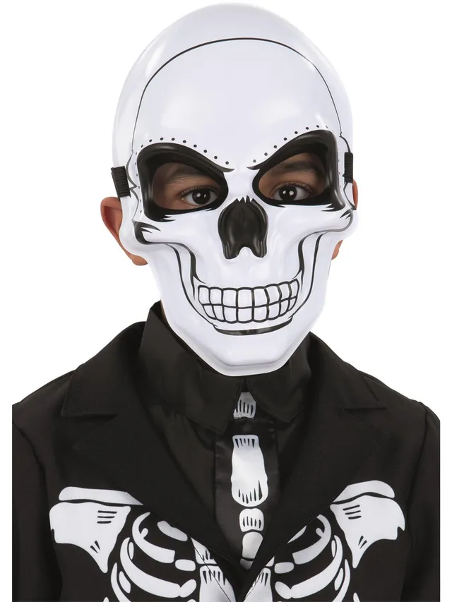 smiffys-fever-skelett-maske-kinder-wei-schwarz-totenkopf image 1