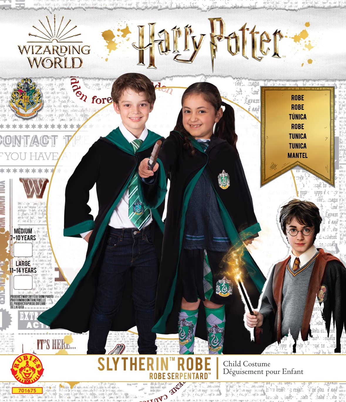 rubie-s-deluxe-slytherin-kost-m-kinder-7-10-jahre-schwarz image 3
