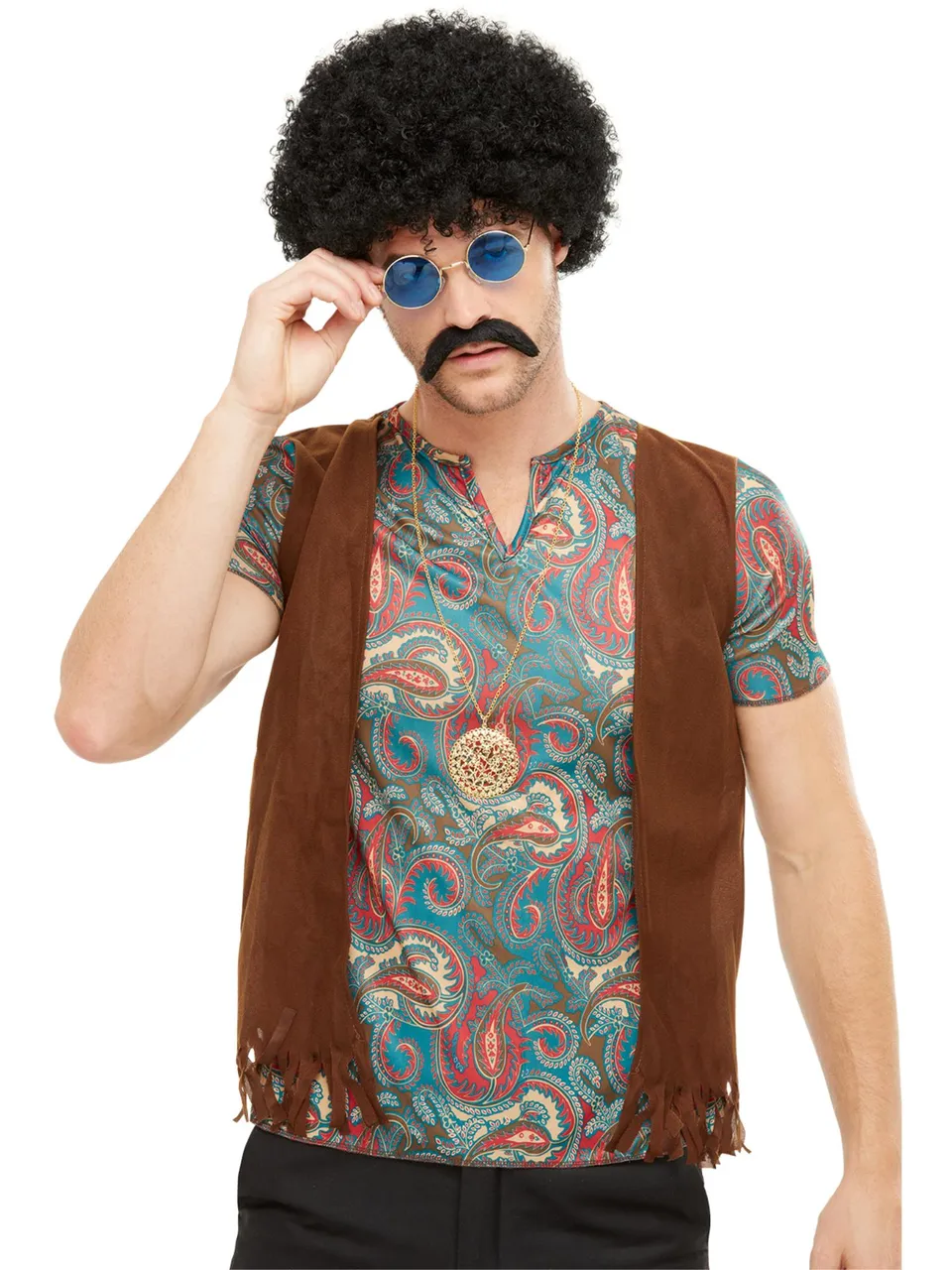 smiffys-fever-hippie-instant-kit-bunt-mit-per-cke image 1