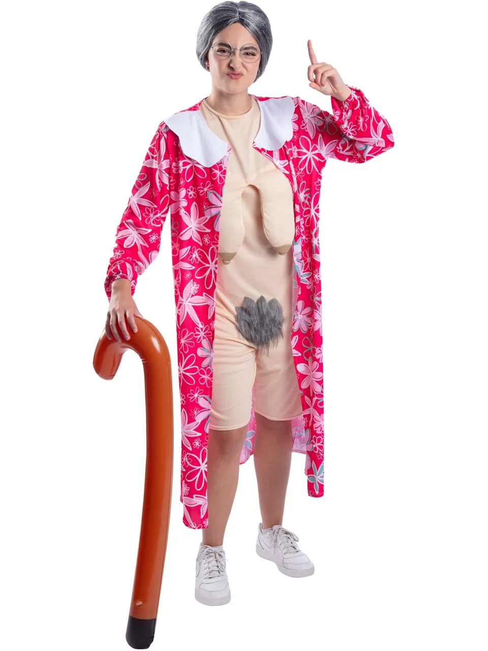 smiffys-fever-gravity-granny-kost-m-oma-morgenmantel-bunt image 1