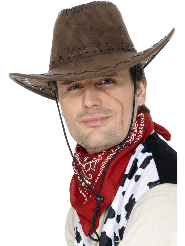 smiffys-fever-cowboyhut-braun-wildleder-optik-kinnband image 1