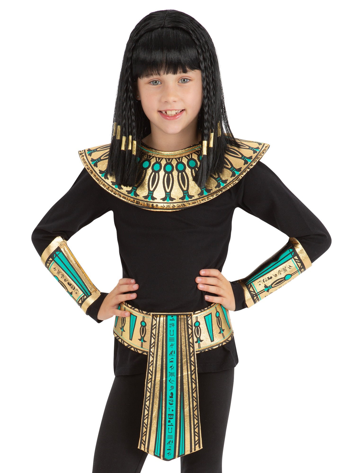 smiffys-fever-gypten-kost-m-set-kinder-gold-kragen image 1