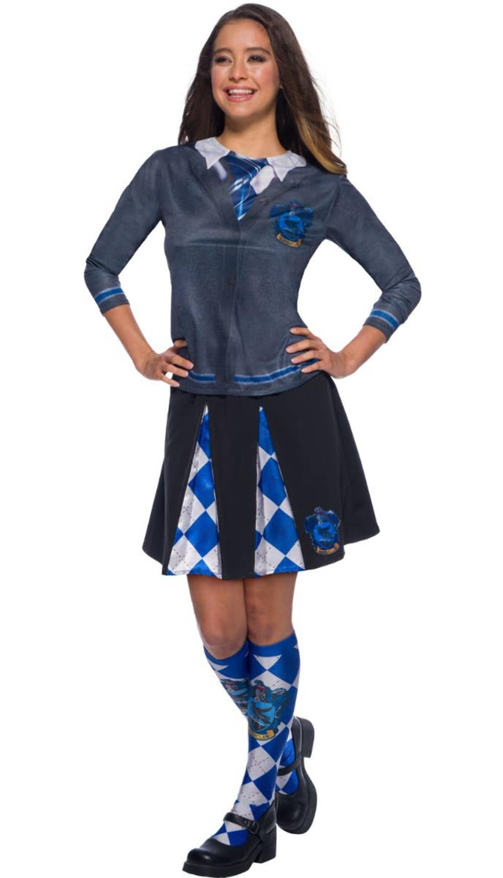 rubie-s-deluxe-ravenclaw-damenrock-schwarz-blau-karneval image 1