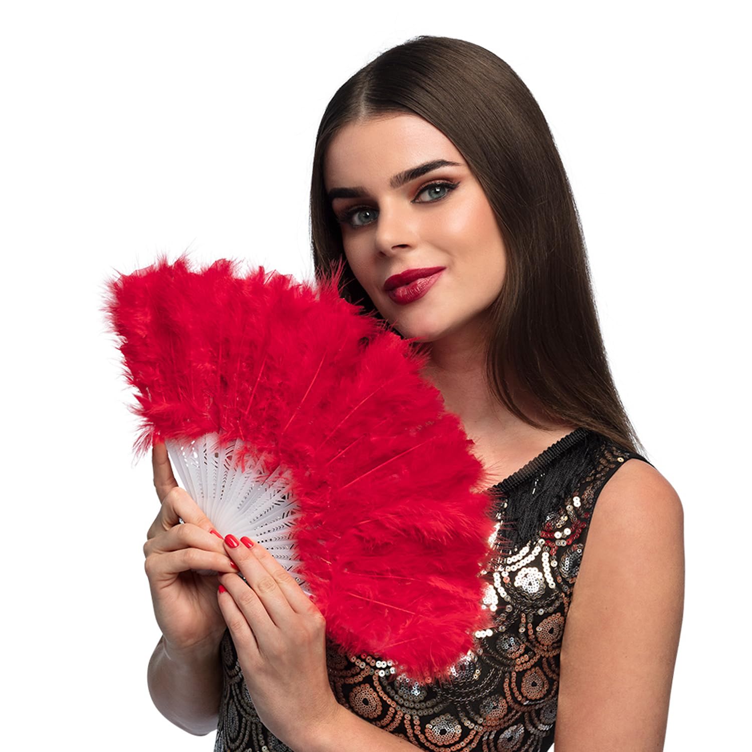 boland-federf-cher-wei-23-cm-20er-jahre-charleston-accessoire image 3