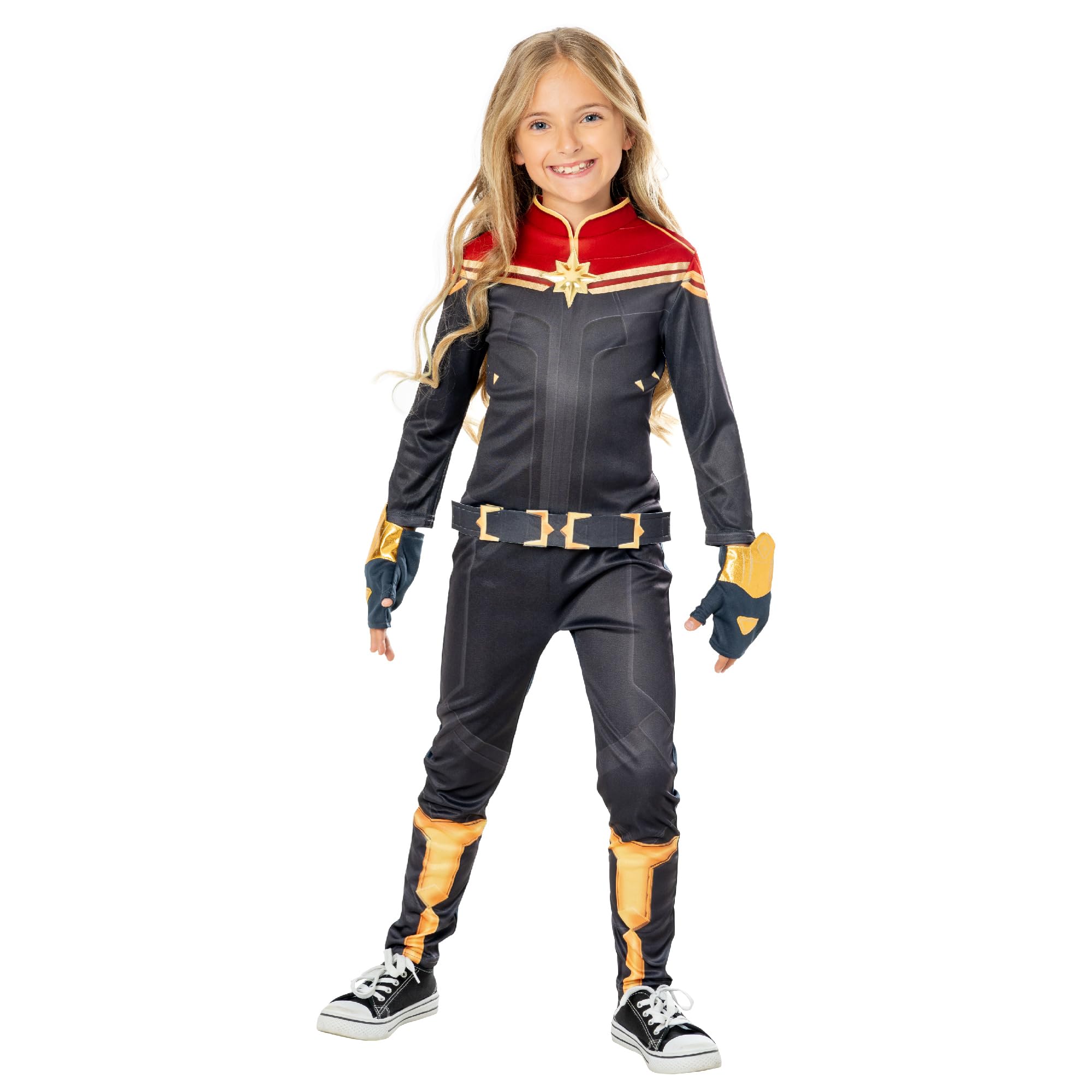 rubie-s-deluxe-captain-marvel-m-dchenkost-m-xxs-3-4-jahre-superhelden image 1