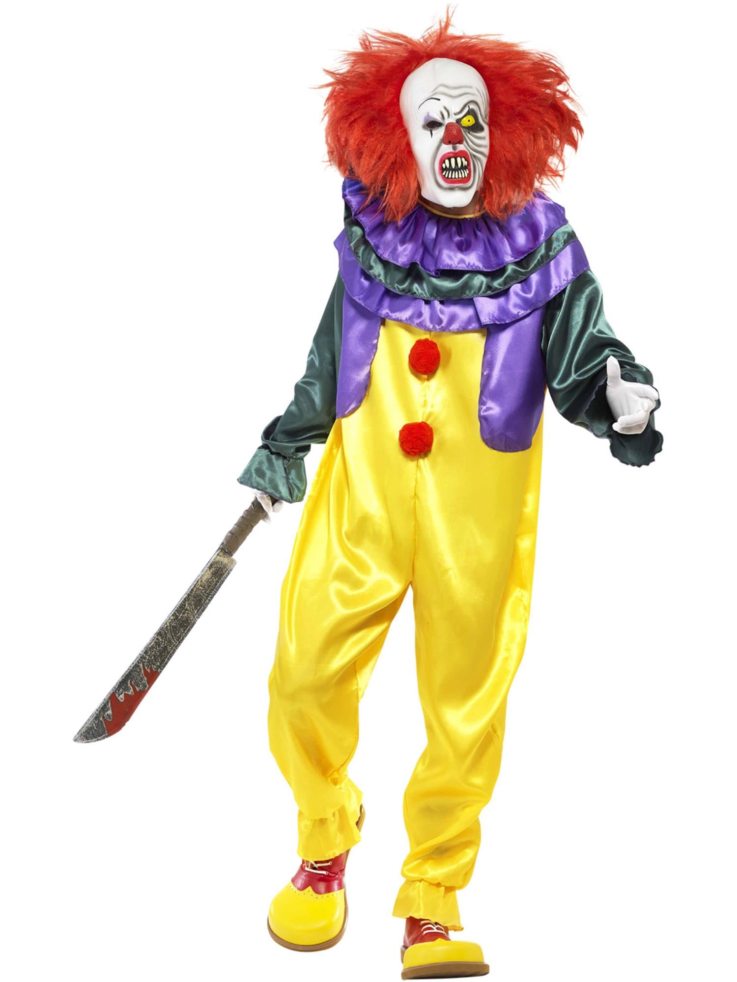 smiffys-fever-classic-horror-clown-kost-m-m-bunt-jumpsuit-maske image 4