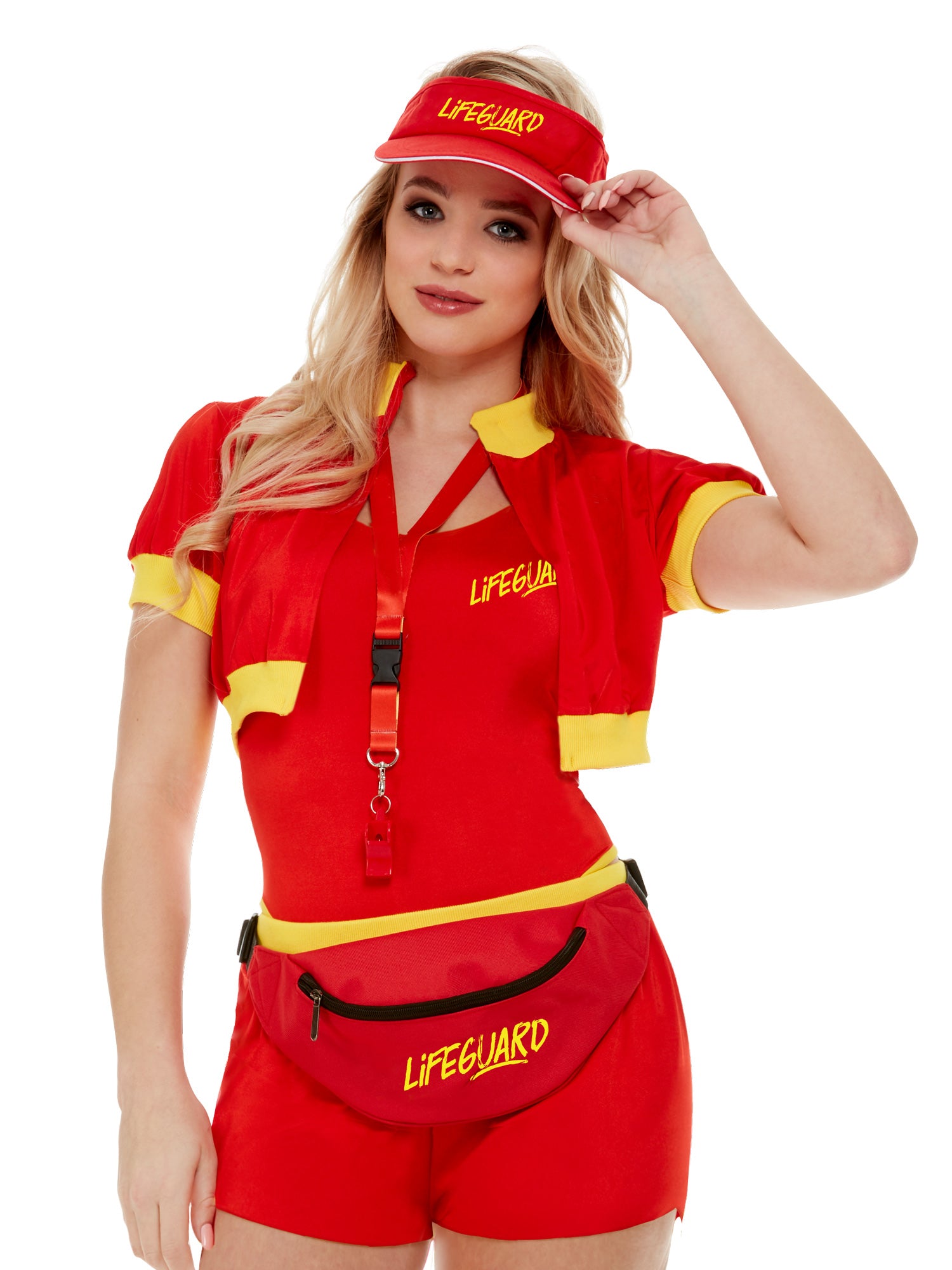 smiffys-fever-lifeguard-kit-kost-mset-rot-unisex image 2