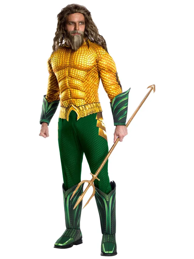 rubie-s-deluxe-aquaman-kost-m-std-erwachsene-gold-gr-n image 1