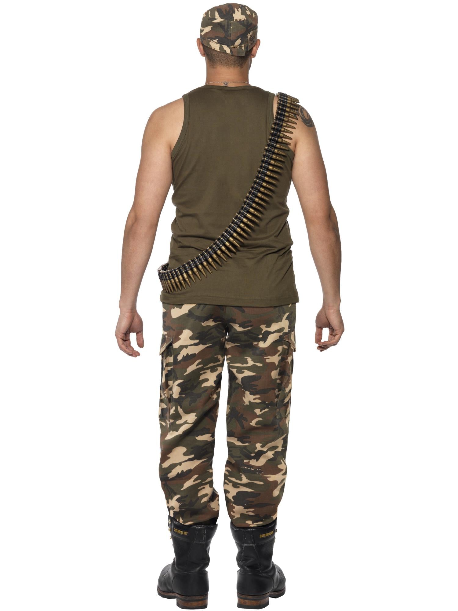 smiffys-fever-khaki-camo-deluxe-herrenkost-m-armee-3-tlg image 2