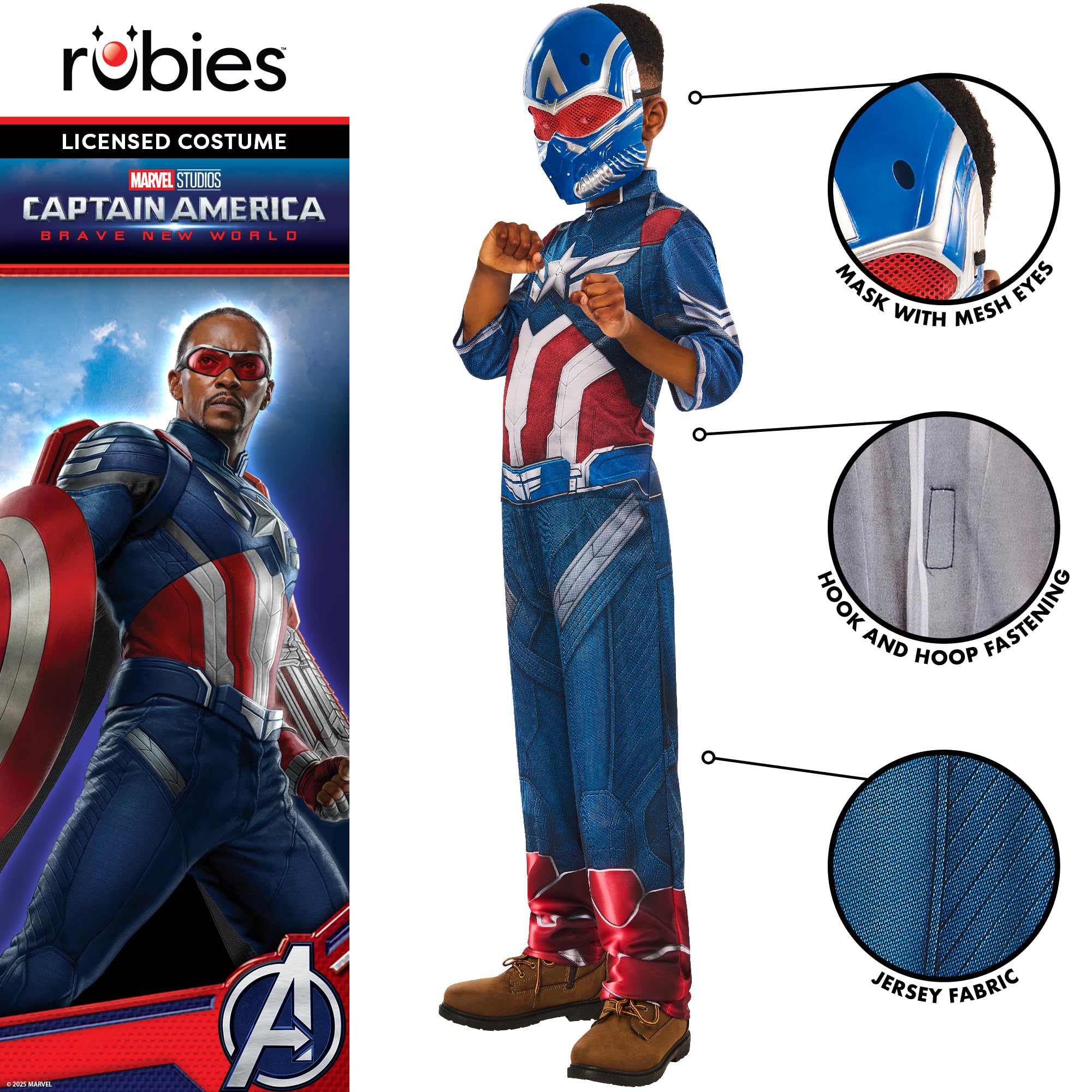 rubie-s-deluxe-brave-world-captain-america-kinderkost-m-11-12-jahre image 3