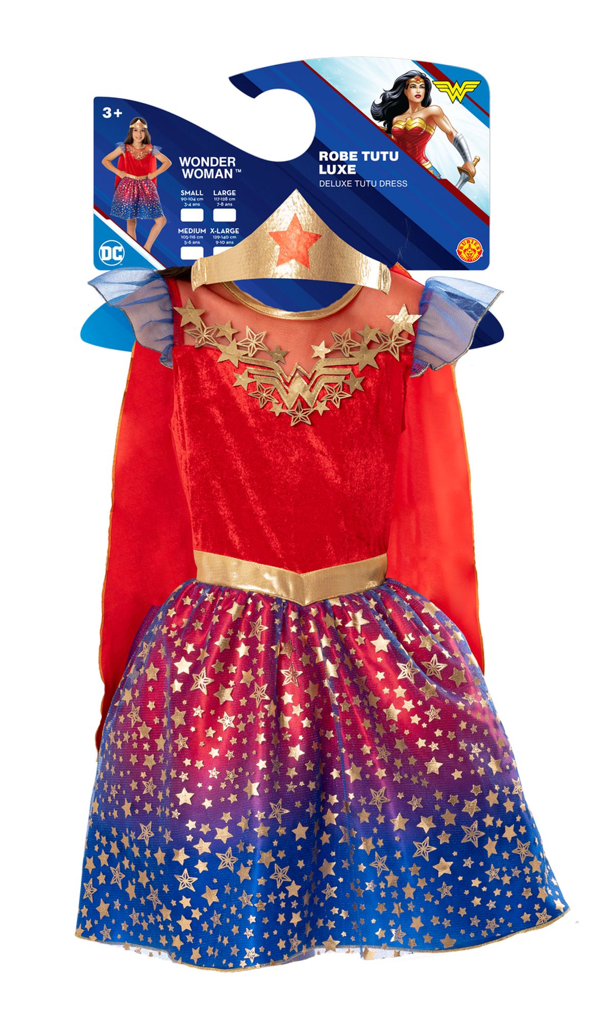 rubies-wonder-woman-kost-m-kleid-mit-cape-und-tiara image 2