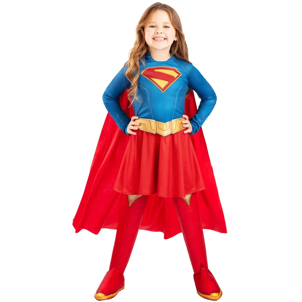 rubie-s-deluxe-supergirl-kost-m-kinder-5-6-jahre-deluxe image 1