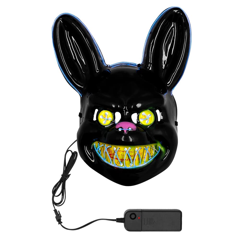 boland-led-maske-schwarzes-kaninchen-horrormaske-mit-licht image 3
