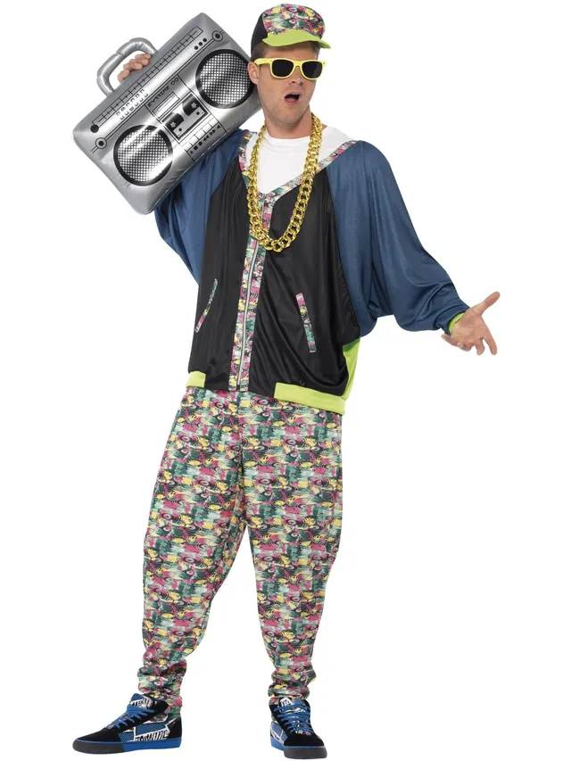 smiffys-fever-80s-hip-hop-kost-m-herren-bunt-3-teilig image 1