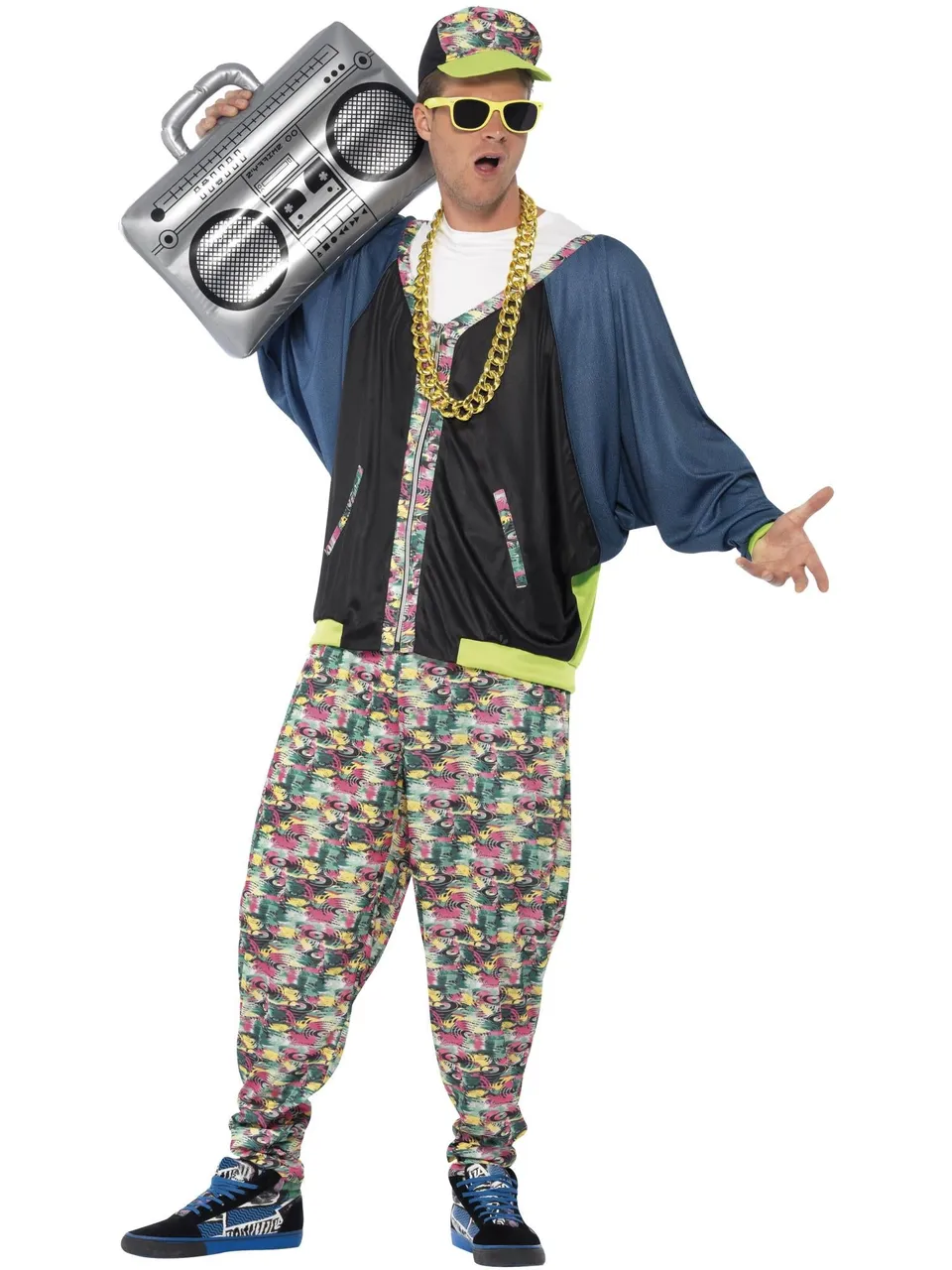 smiffys-fever-80s-hip-hop-kost-m-herren-bunt-3-teilig image 1