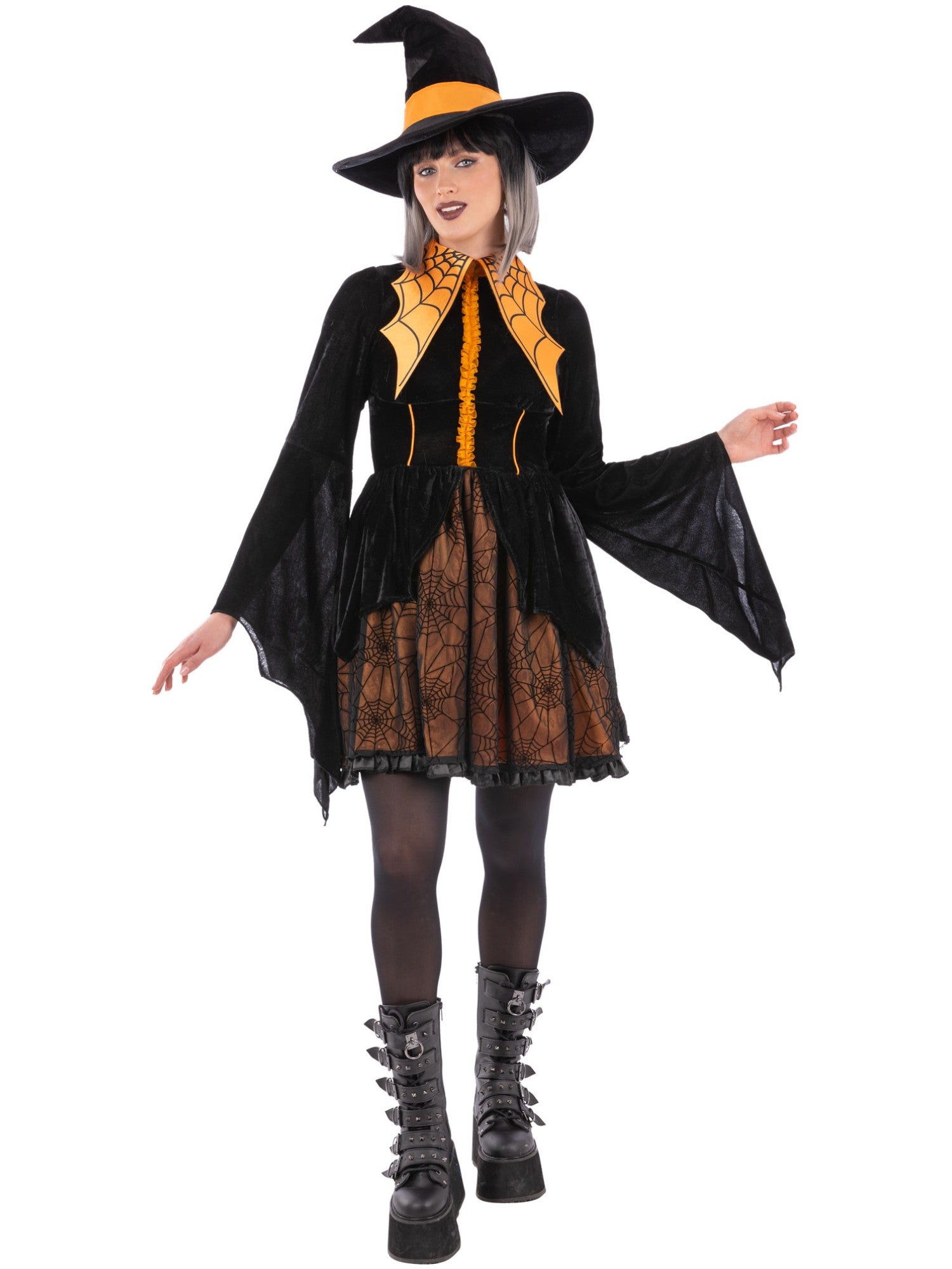 smiffys-fever-spider-witch-hexenkost-m-orange-l image 4