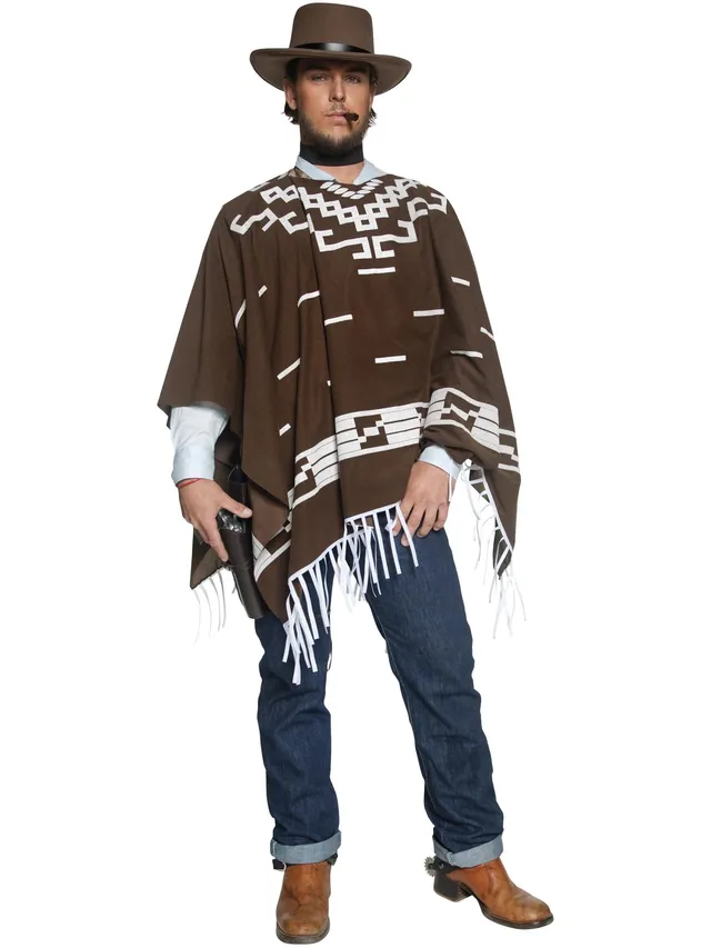 smiffys-fever-western-gunman-kost-m-braun-poncho-m image 1