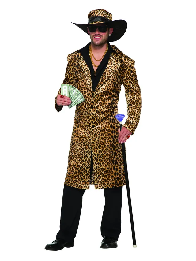 rubie-s-deluxe-funky-leopard-jacke-herren-mit-m-tze-einheitsgr image 1