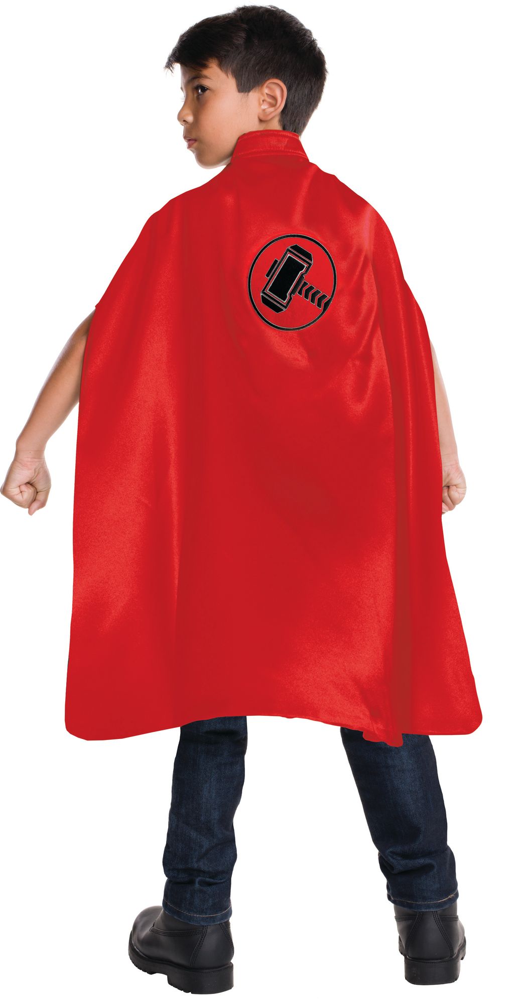 rubies-capes-thor-umhang-rot-satin-mit-hammer-logo image 1