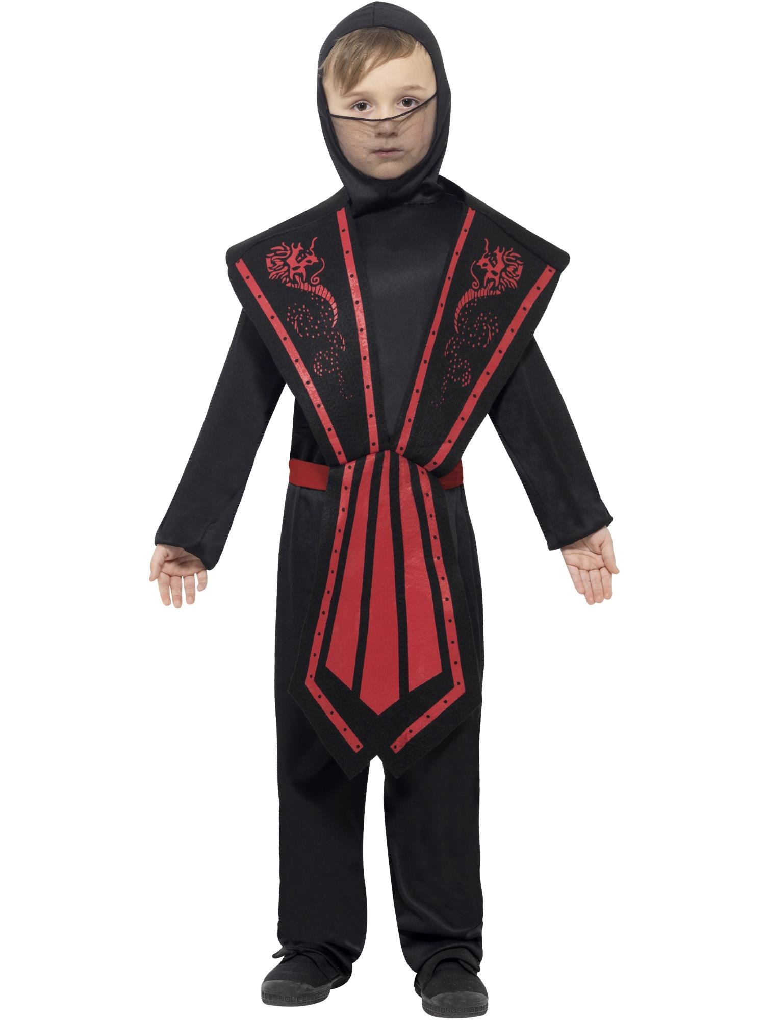 smiffys-fever-ninja-kost-m-kinder-schwarz-gr-m-7-9 image 1